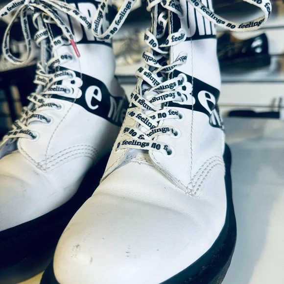 Dr. Martens x Sex Pistols 24785 White and Black Boots “No 